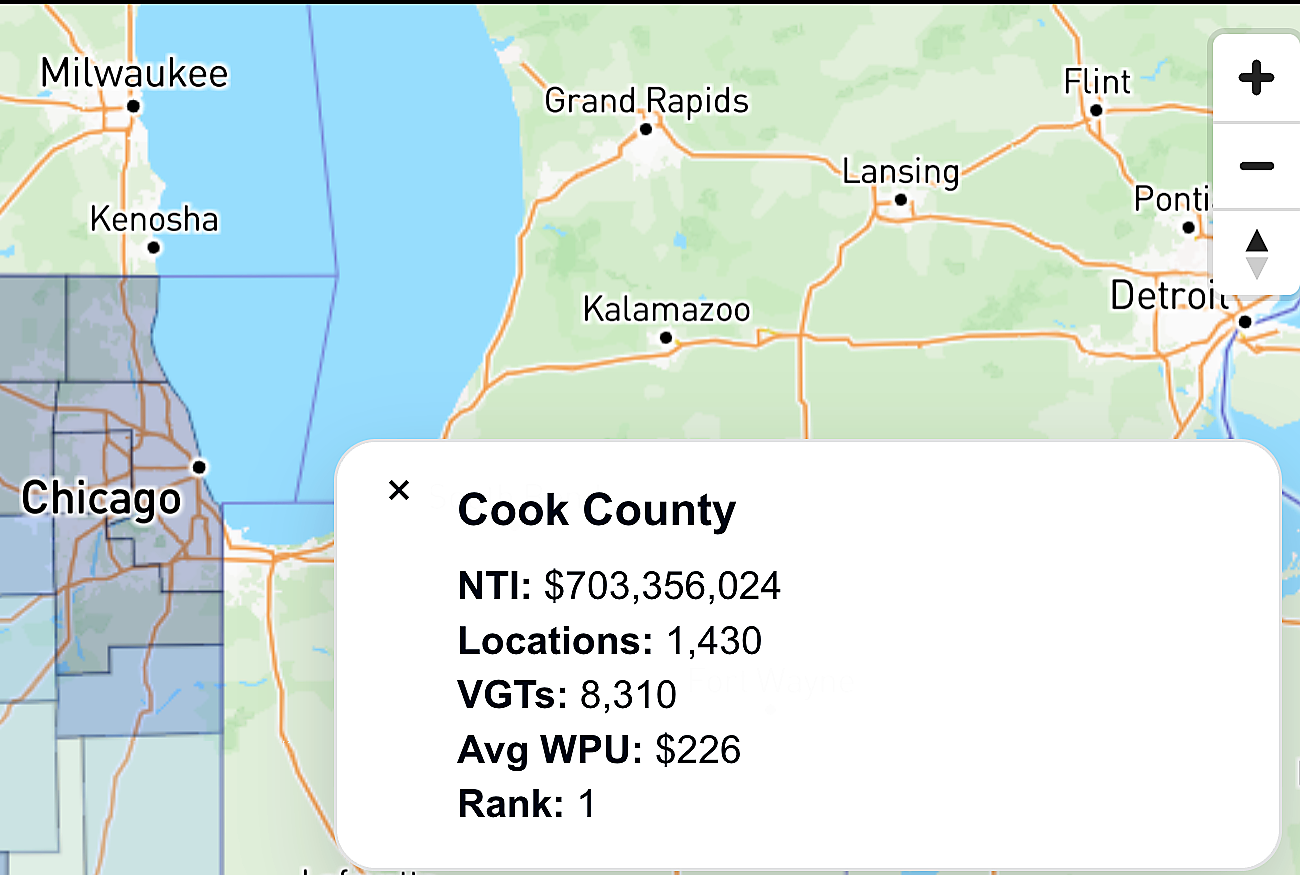County drilldown